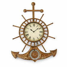 Wanduhr Anker Steuerrad