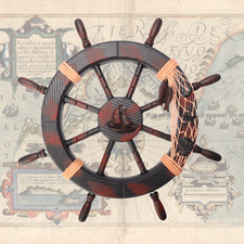 Steuerrad Schiffssteuerrad aus