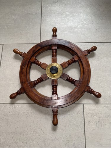 45cm maritimes steuerrad holz - 45cm,