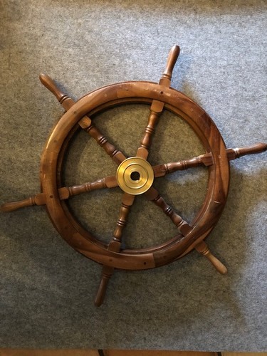 Großes holz steuerrad maritim - großes,