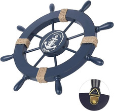 28Cm Steuerrad Aus Holz Mit