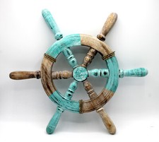 Steuerrad Holz 42cm Handarbeit