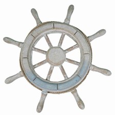 Deko Steuerrad Schiff Holz