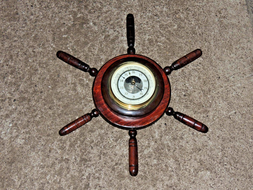 Vintage barometer holz - barometer,