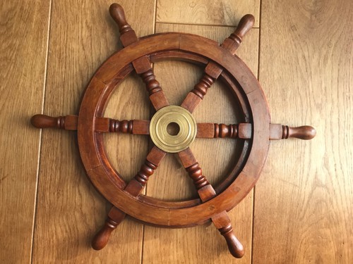 Maritimes deko steuerrad holz - maritimes,