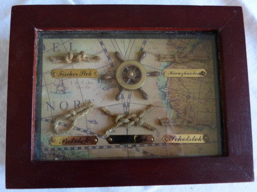 Holzbox mit maritimer deko - holzbox,